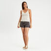 Débardeur tricot ajouré ecru femme