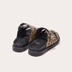 Sandales crantées marron femme