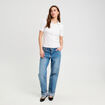 Polo manches courtes blanc femme