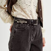 Ceinture brodée noir femme