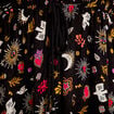 Robe &eacute;vas&eacute;e cr&ecirc;pe col v manches courtes noir femme