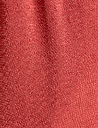Pantalon large fluide vieux rose femme