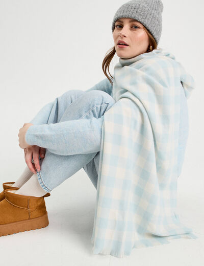 Écharpe bleu ciel femme