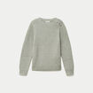 Pull manches longues brillant vert pastel femme