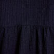 Blouse droite col montant dentelle bleu marine femme