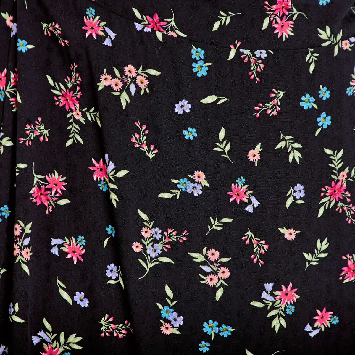 Jupe longue portefeuille noir femme