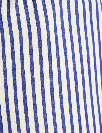 Pantalon large bleu marine femme
