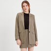 Veste blazer fluide vert kaki femme