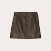 Jupe évasée simili cuir noir femme