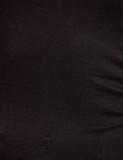 T-shirt thermique col en V plumetis noir femme