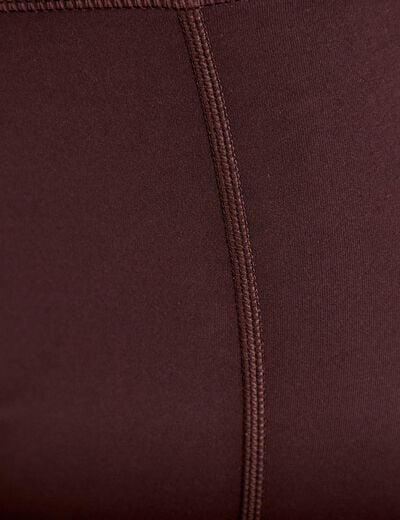 Leggings taille haute marron fonc&eacute; femme