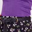 Ceinture tressée noir femme