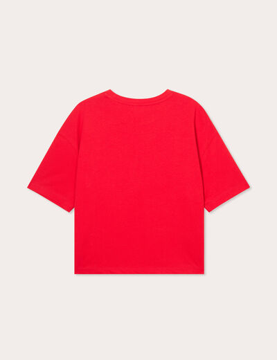 T-shirt manches courtes rouge femme