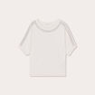 Pull manches courtes clous ecru femme