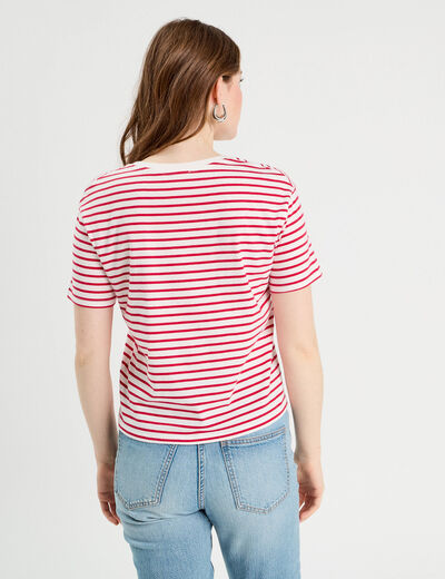 T-shirt manches courtes blanc femme