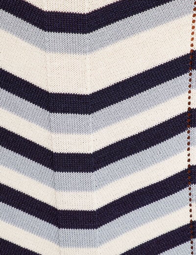 Robe pull évasée blanc femme