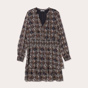 robe evasee volantee noir femme Robe évasée volantée noir femme