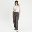 Pantalon city large fluide gris clair femme