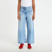 Jean wide leg cropped taille haute denim triple stone femme