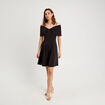 Robe droite bretelles noir femme