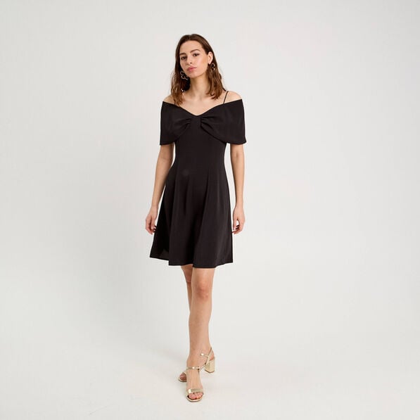 robe droite bretelles noir femme Robe droite bretelles noir femme