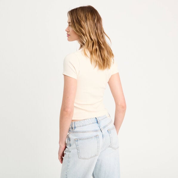 t shirt manches courtes ecru femme T -shirt manches courtes ecru femme
