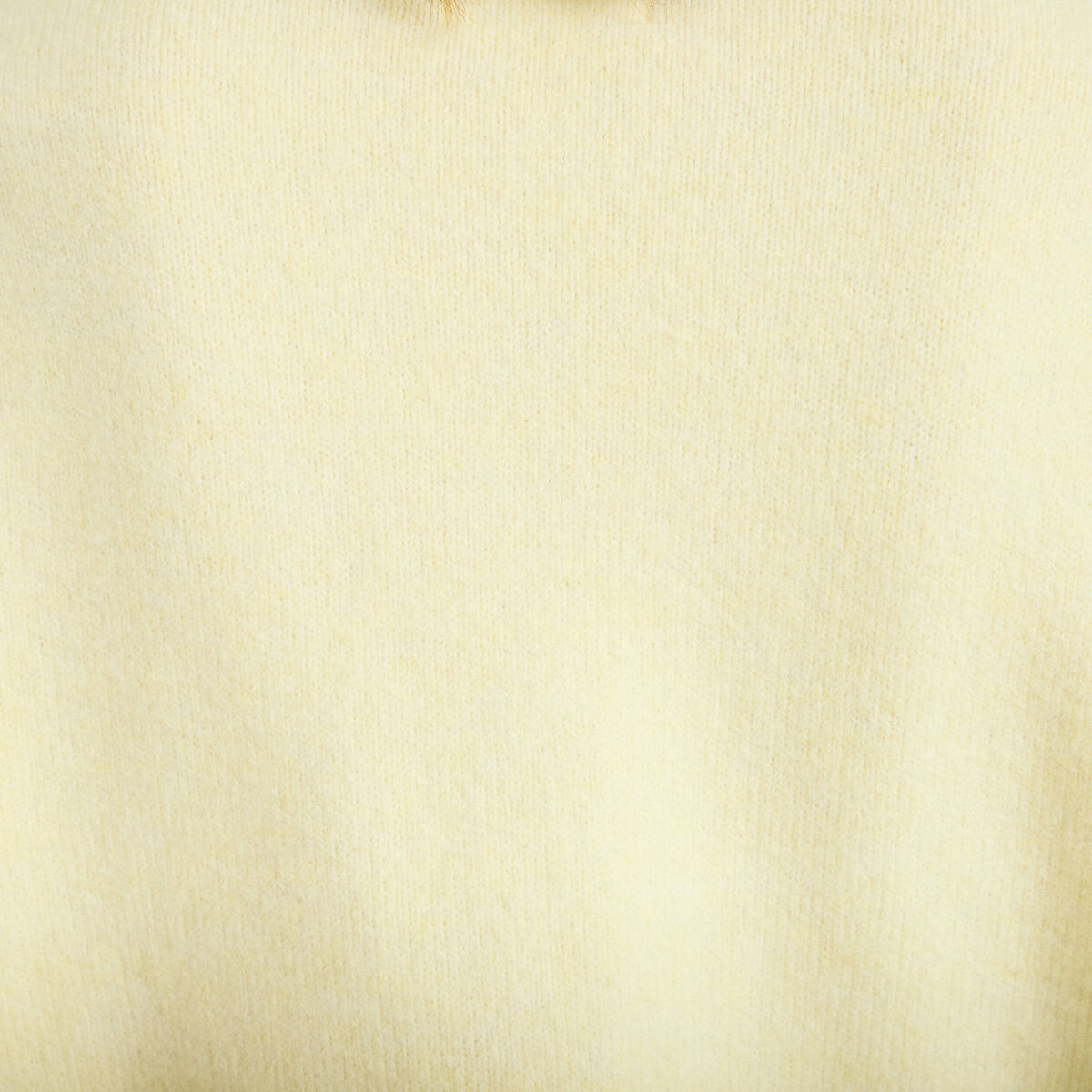 Gilet court nou&eacute; jaune clair femme