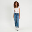 T-shirt détails brodés blanc femme