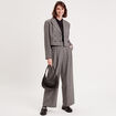 Veste ajustée boutonnée gris femme