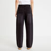 Jean barrel taille standard denim noir femme
