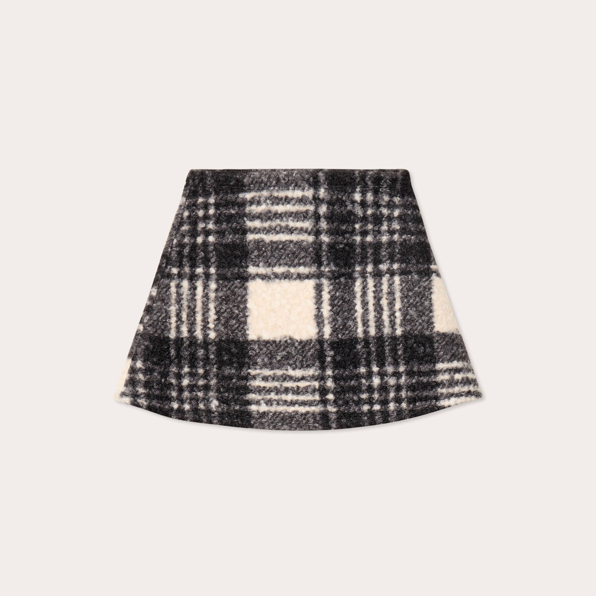 Jupe effet polaire noir femme