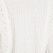 Blouse manches longues smockée ecru femme