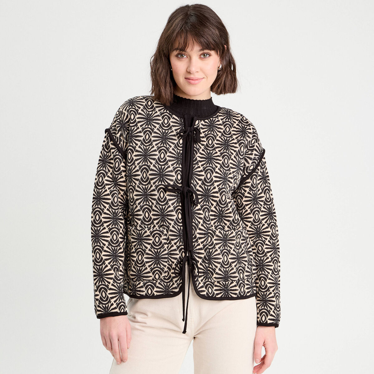 Veste matelassée noir femme