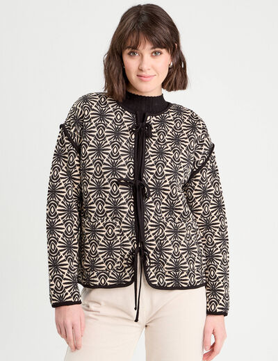 Veste matelassée noir femme