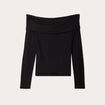 T-shirt manches longues noir femme