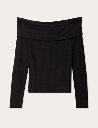 T-shirt manches longues noir femme