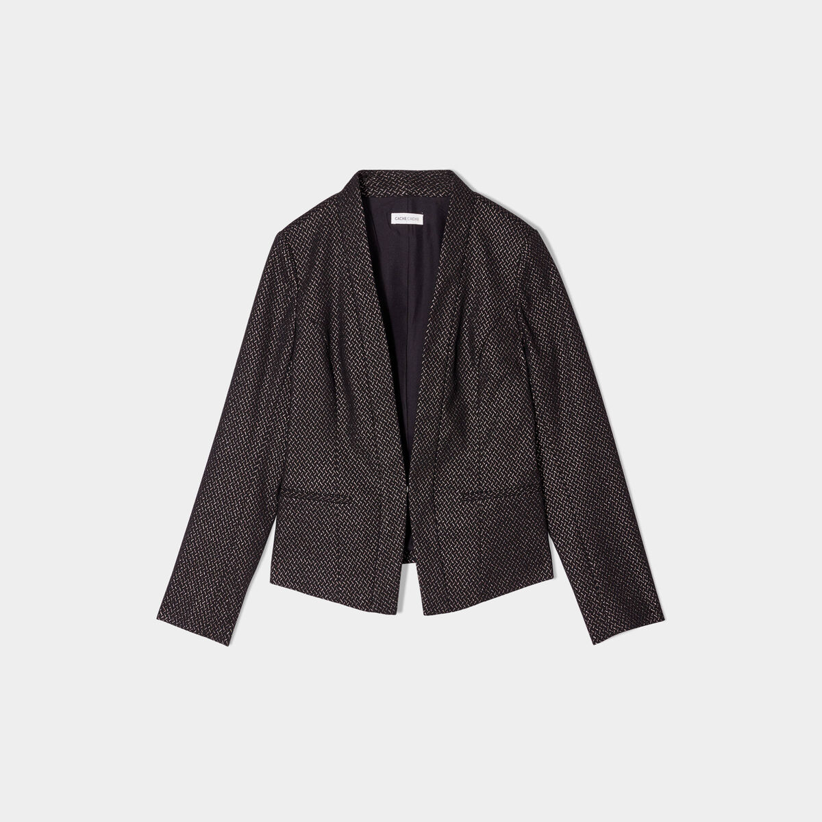 Veste blazer ajustée noir femme