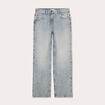 Jeans droit 5 poches denim bleach femme