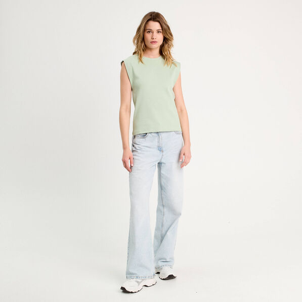 Débardeur sans manches vert pastel femme