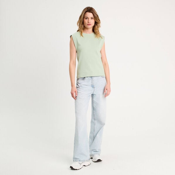 debardeur sans manches vert pastel femme Débardeur sans manches vert pastel femme