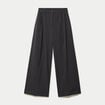 Pantalon large &agrave; pinces gris femme