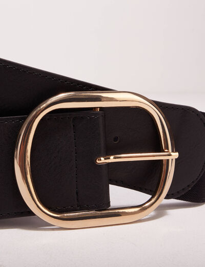 Ceinture élastiquée noir femme