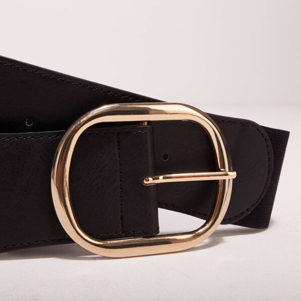 Ceinture élastiquée noir femme