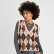 Pull sans manches sable femme