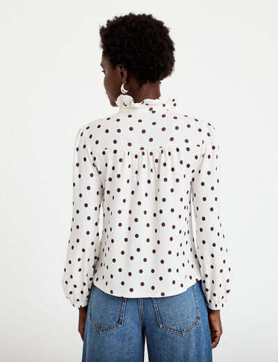 Blouse manches longues blanc femme