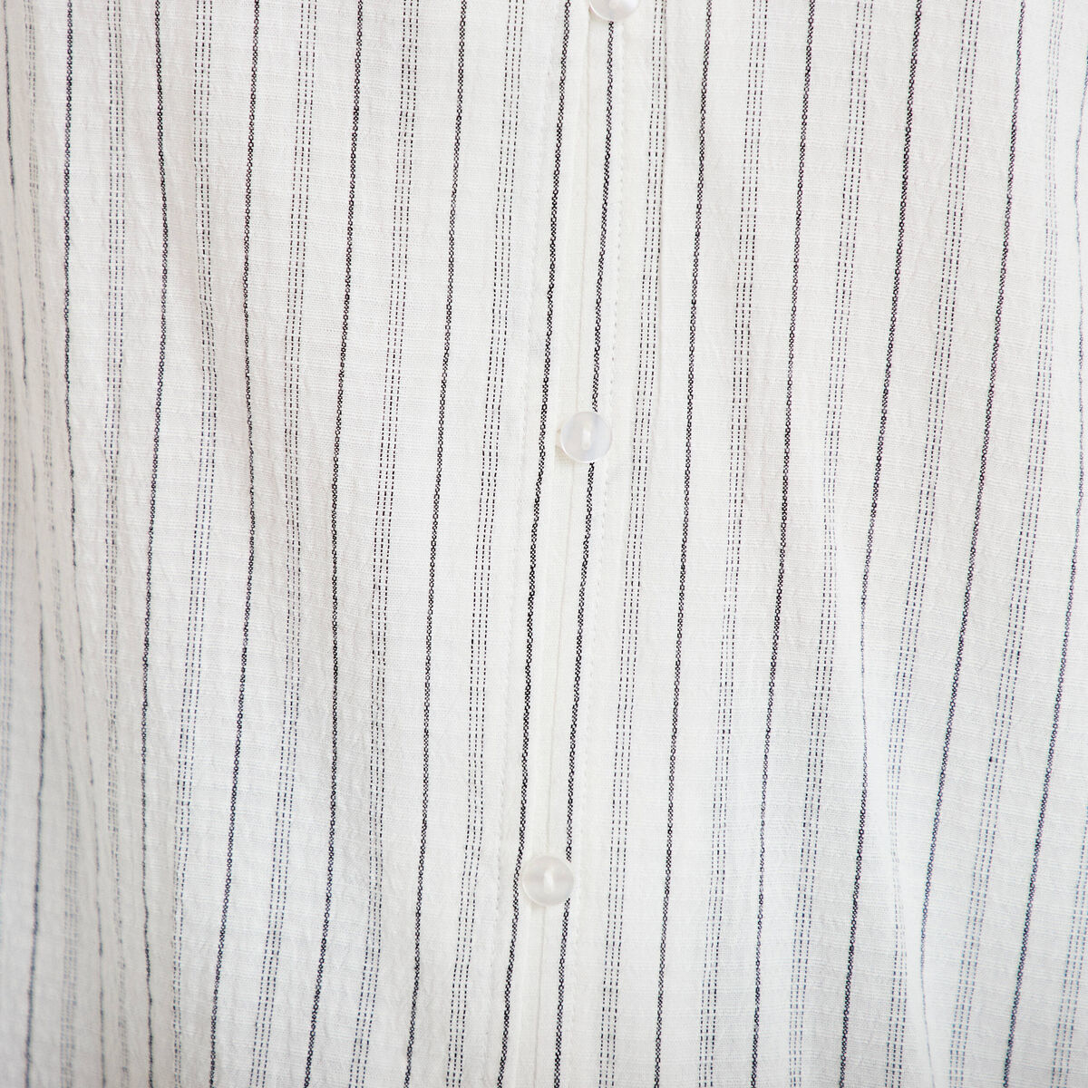 Blouse ample broderie manches 3/4 blanc femme