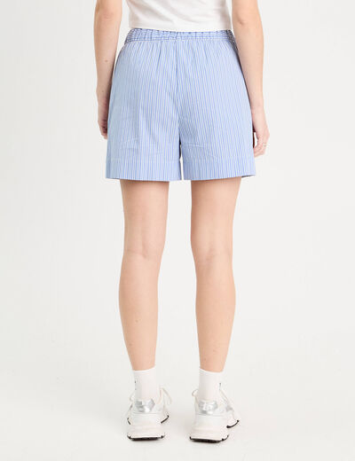 Short ajusté ecru femme