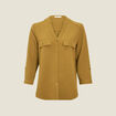 Chemise manches 3/4 vert olive femme