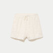 Short dentelle ecru femme