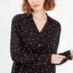 Chemise manches longues noir femme